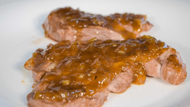 Cerdo con Salsa Agridulce de Miel y Mostaza