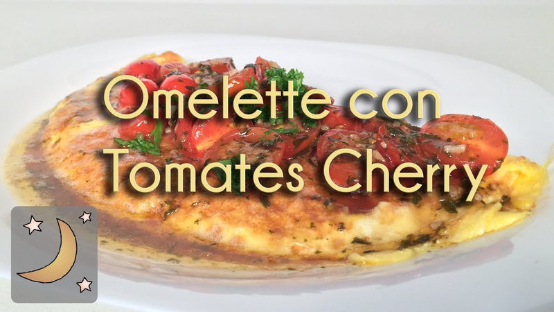 Omelette con tomates cherry