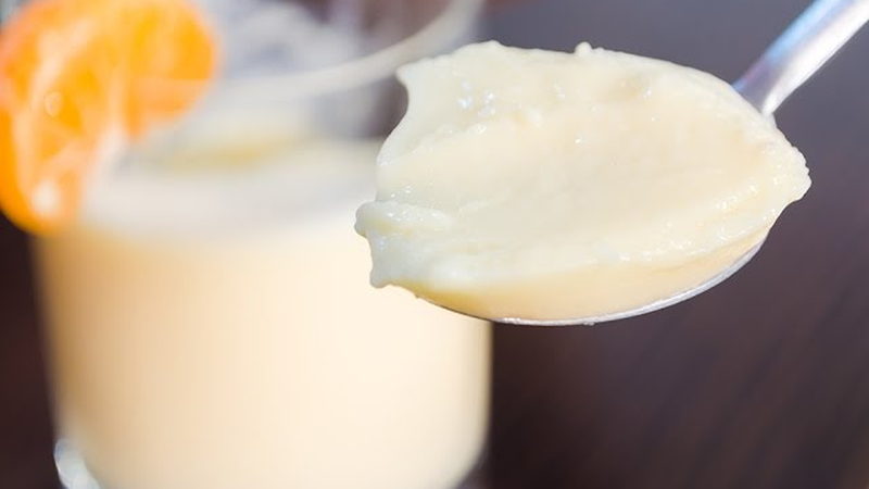 Postre de Mandarina estilo Pudin